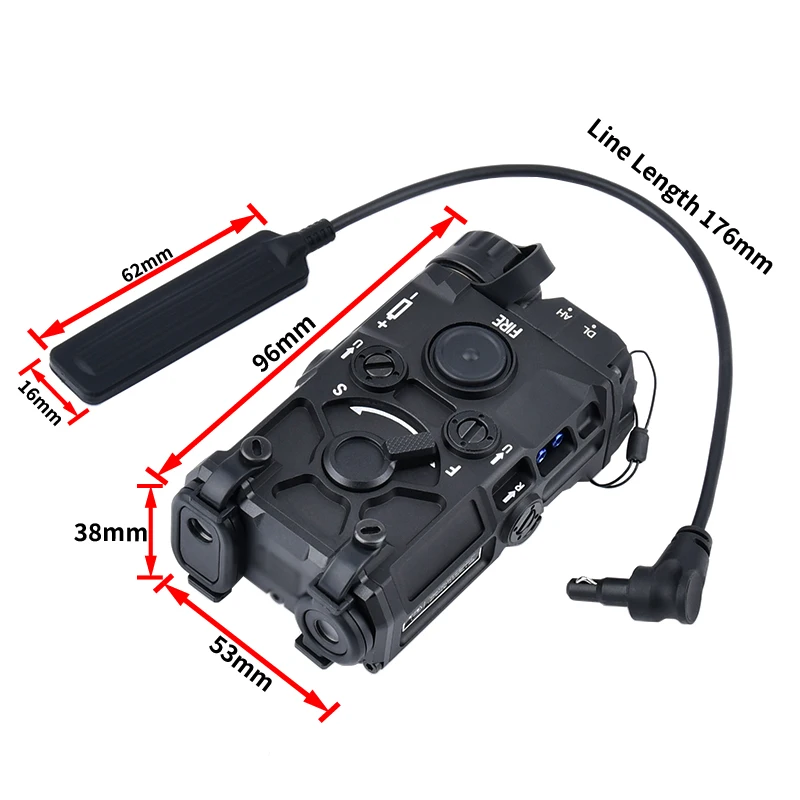 WADSN تكتيك مصباح يدوي نقطة حمراء تهدف أحمر أخضر أزرق نايلون OGL مؤشر مسدس هواء عسكري Ar 15 ملحقات البندقية 20 مللي متر دليل السكك الحديدية