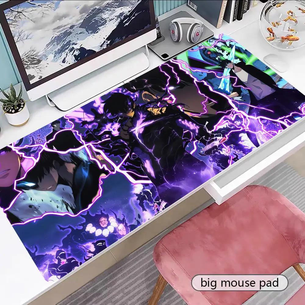 

Anime S-Solo L-LevelingES Mouse Pad Gamer Keyboard Mouse Mat Rubber Cartoon Big Motbook Computer PC Mousepad