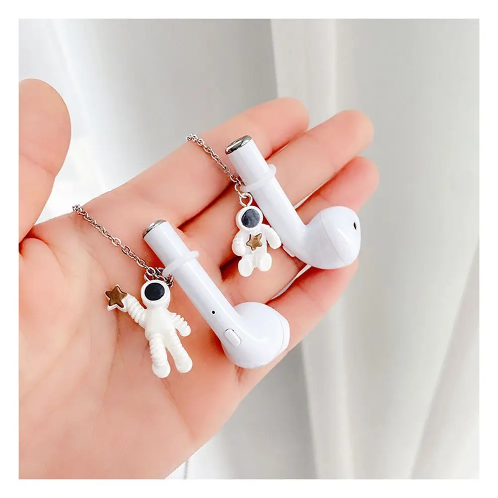 1PCS Magnetic Attraction Headphone Anti-lost Chain Astronaut Daisy Bluetooth Earphone Chain Earphone Accessories