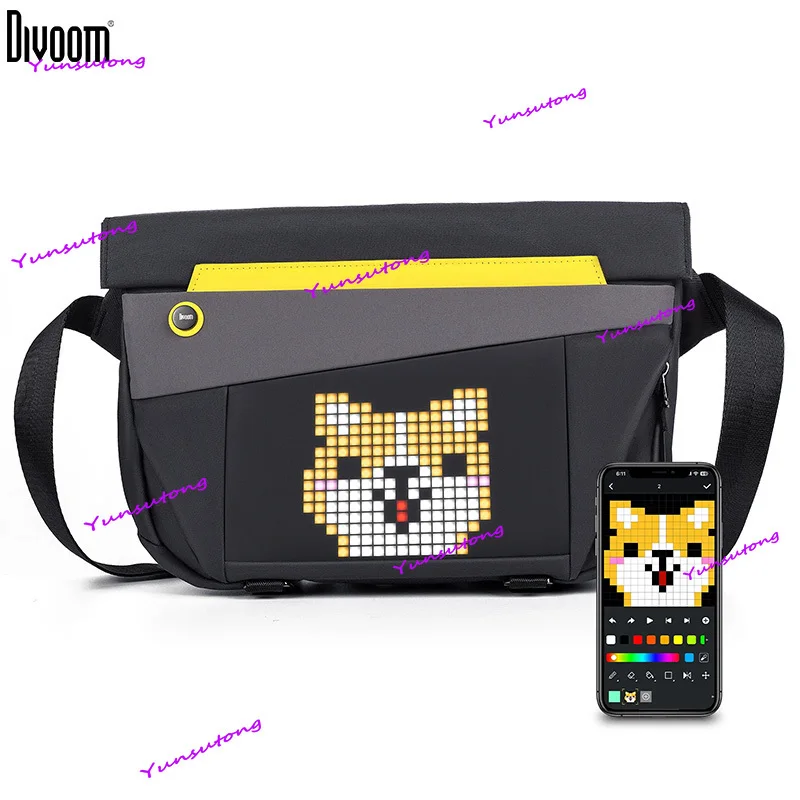 

Divoom Sling Bag-V Pixel Art LED Sling Bag Игровые рюкзаки Pixel Art Сумка для динамиков Модный дизайн Водонепроницаемая сумка-мессенджер Подарок