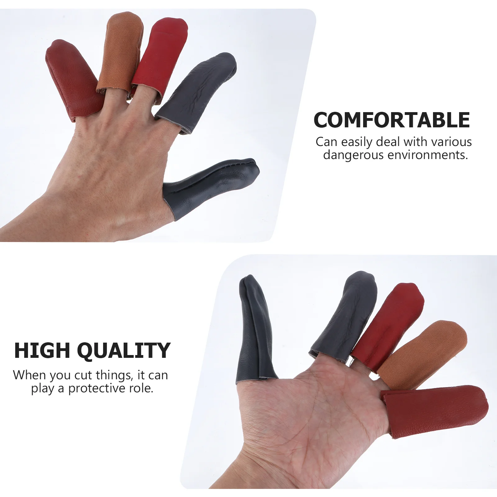 

10pcs Finger Protector Reusable Waterproof Finger Cot For Diy Craft Polishing Safety Gear Callus Cut Protection Health Care