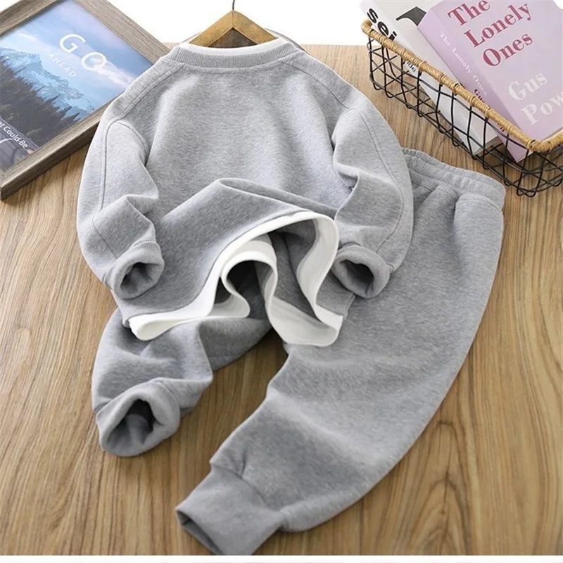 Boys Sweatshirts Sets Autumn Kids Casual Pullover+Pants 2Pcs Spring Teenagers Cotton Sport Suits Children Clothing 4-14 Years
