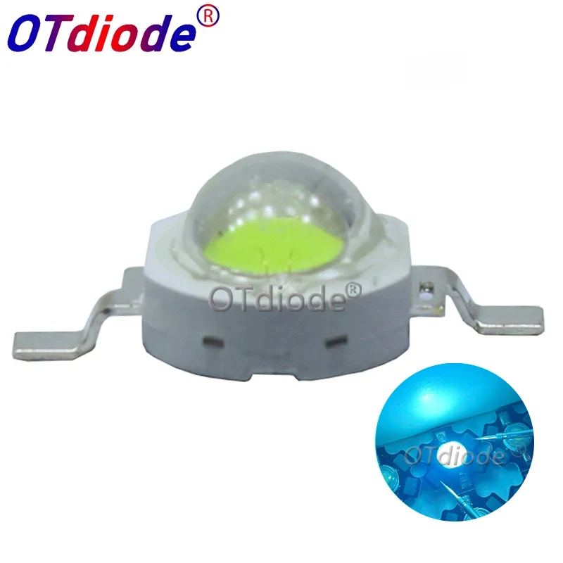 

100PCS 3W Cyan Ice Blue Green High Power LED Lamp Led Emitter Light 490-495nm Diode 350-700mA For Decoration