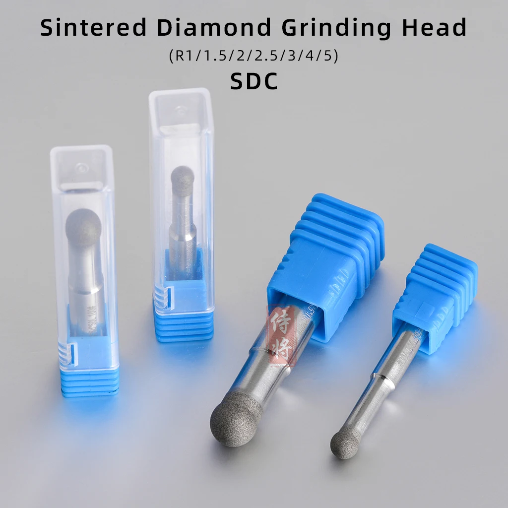 

SDC Diamond Sintered Ball Grinding Head 6/8/10mm Shank Precision CNC Machining Tool For Tungsten Steel Ceramics Gemstone Glass