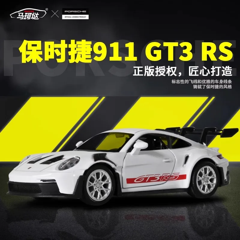 

1:36 Porsche 911 GT3 RS модель автомобиля из сплава, украшение, дверь можно открыть, детский игрушечный автомобиль в подарок