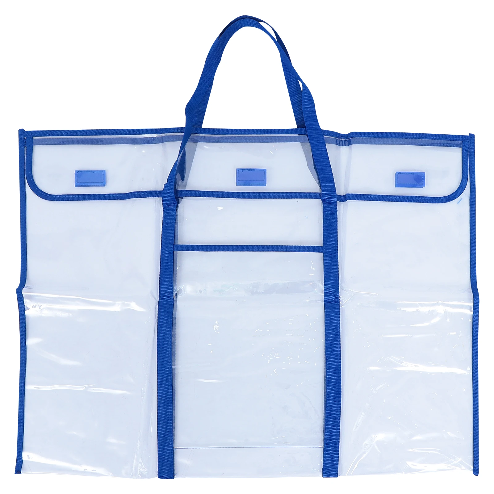 

Transparent Storage Bag PVC Cloth Large Capacity Poster Holder Dustproof Portfolio Classroom Project Solution