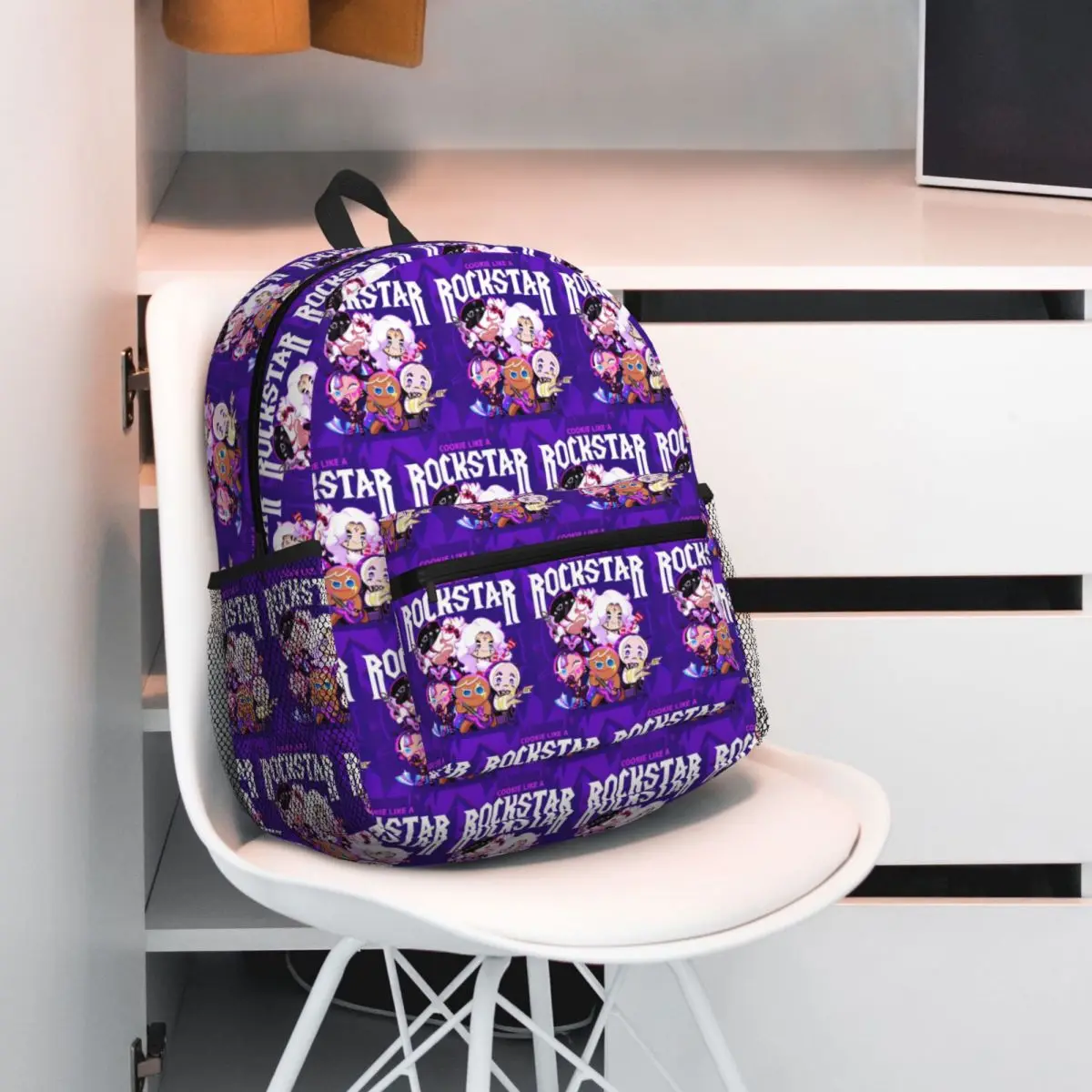 Shadow Milk Plush Cookie Run Kingdom Student Backpack School Bag Hiking Travel Daypack for Men Women Bookbag Shoulder Bags