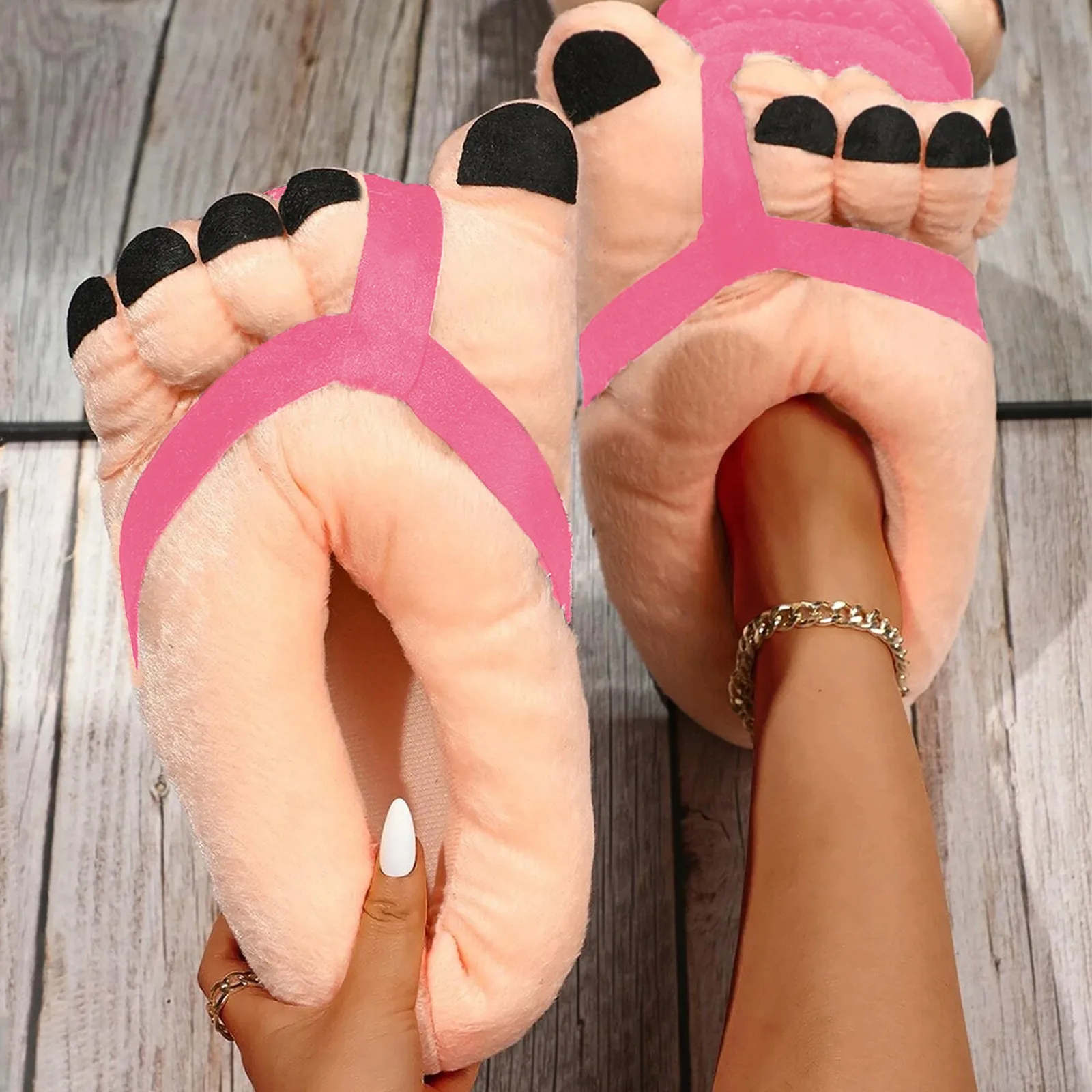 Women\'s Creative Dinosaur Paw Cotton Slippers Cartoon Couple Package Heel Warm Shoes Men and Women Home Plush Slippers Sub