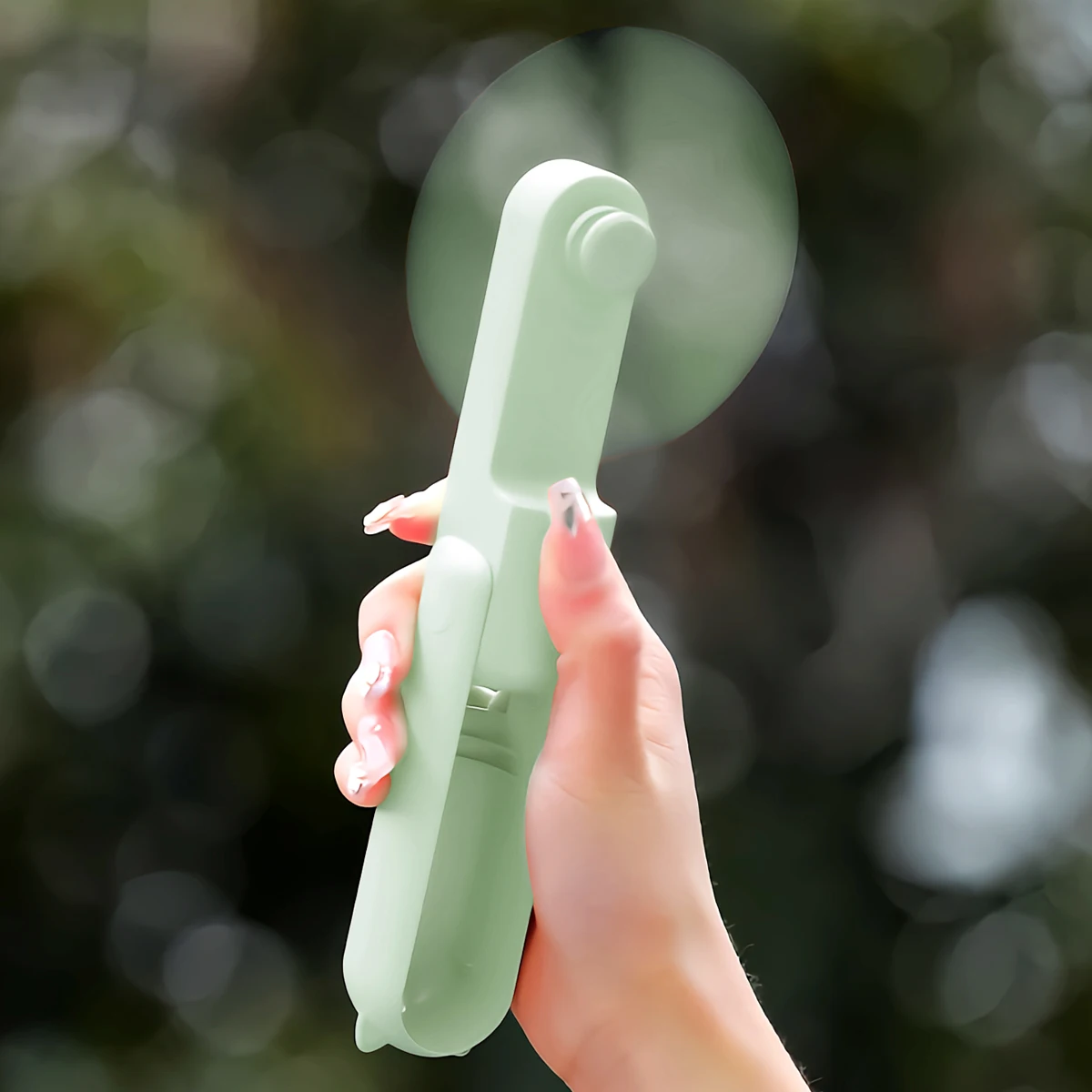 

Bear Ear Single Folding 500mAh, 3-speed 2-leaf USB Charging Handheld Desktop Small Fan