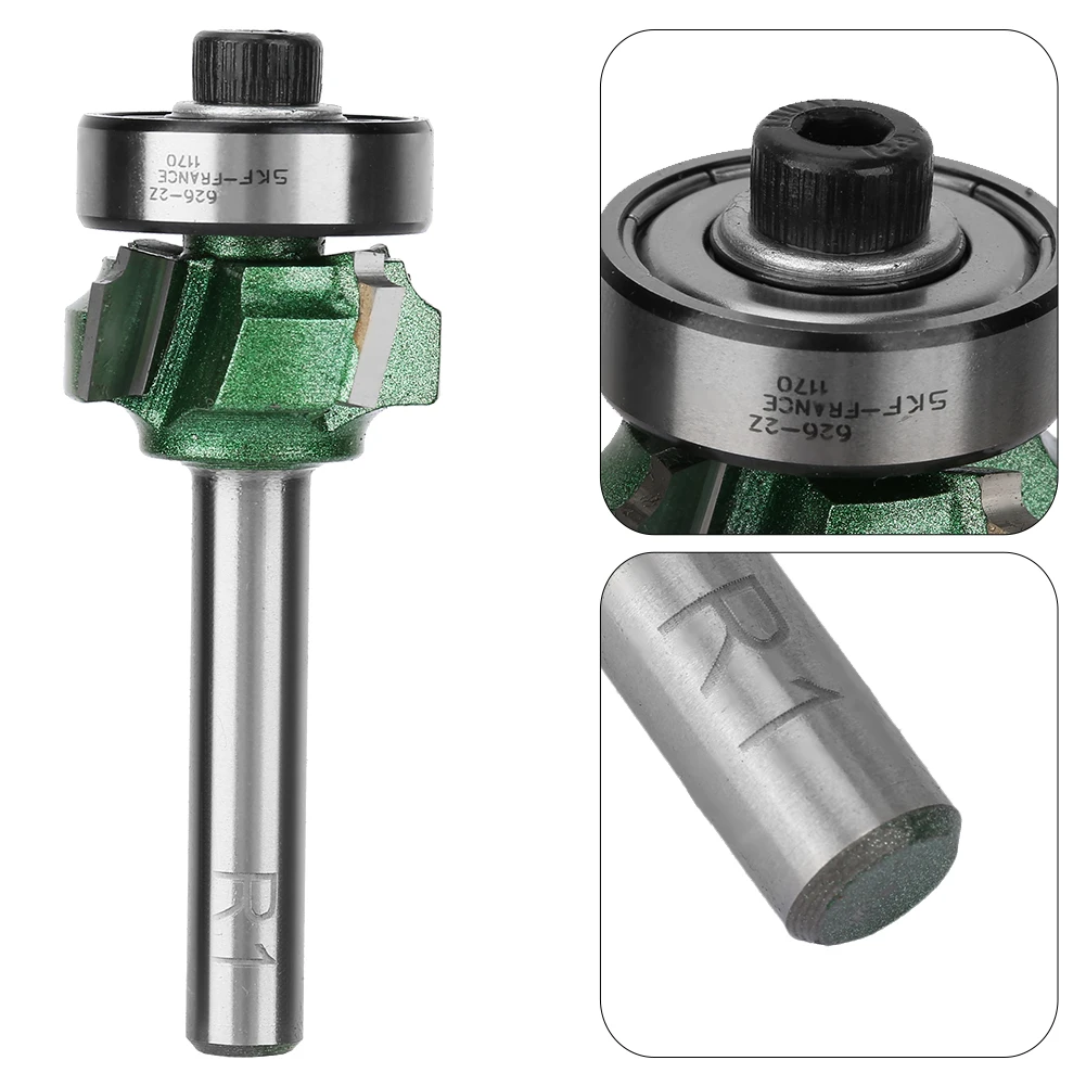 Edge Trimmer Router Bit R1/R2/R3 Woodworking Milling Cutter 4 Teeth Trimming Cutter Edge Trimmer Router Bit