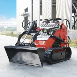 4x4 Wheel Drive Loader New Crawler Hydraulic Mini Skid Wheel Loader Road Construction Portable Mini Skid Steer Loader Customized