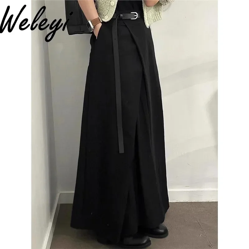 Amerikaanse Retro Jirai Kei Gothic Rok Super Mode Veelzijdige Faldas Para Mujeres Streetwear Zomer Schattige Lange Rokken Voor Vrouwen