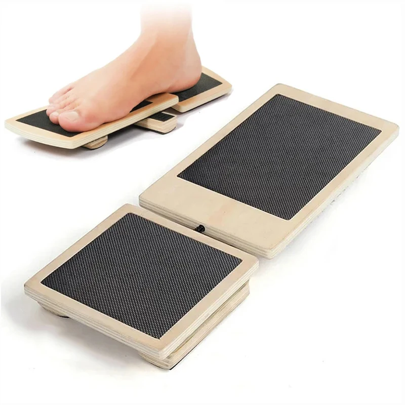 New Solid Wood Foot Stretching Board Yoga Trainer Wooden Ballet Single Leg Balance Board For Sprained Ankle Stability Exercises