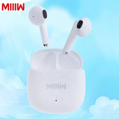 MiiiW TWS Hörlurar Marshmallow Bluetooth 5.3 Headset Kompatibla Vita Ultraliten Kropp Bekväm In-ear 13mm Stor Dynamisk 10 best sales miiiiw - №10
