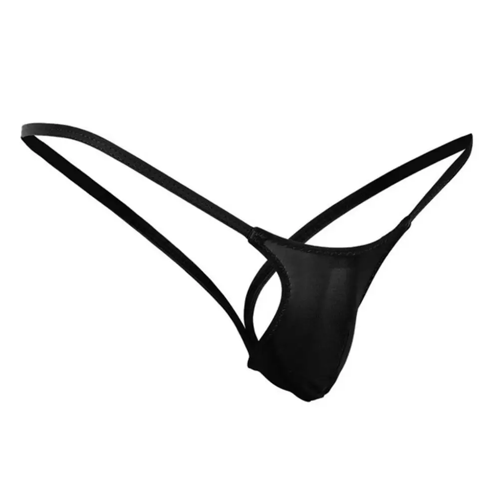 Sexy Mens T Back Thong Briefs Comfortable Spandex Underwear Breathable Soft G String Minimalist Solid Color Male Trunks