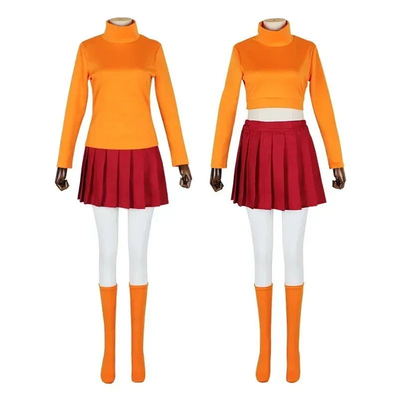 オレンジのコスプレ衣装セット,コスプレ衣装,ショートスカート,ワニータオラニー,カウス,カキ,ロックアタス,ハロウィーンパーティー,カーニバルユニフォーム