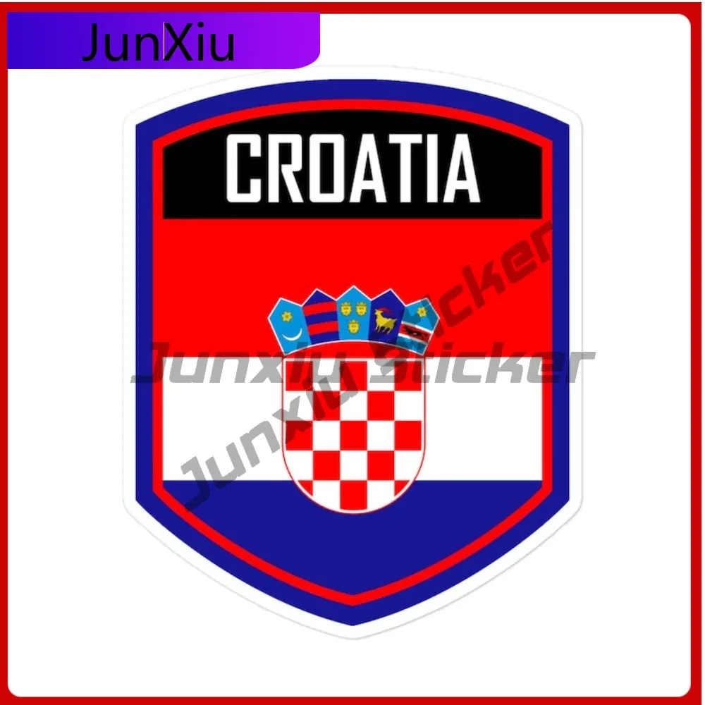 

Croatia Flag Emblem Modern Personalized High Quality Stickers Waterproof Vinyl Decal for Mailbox and Toilet Lid Anti