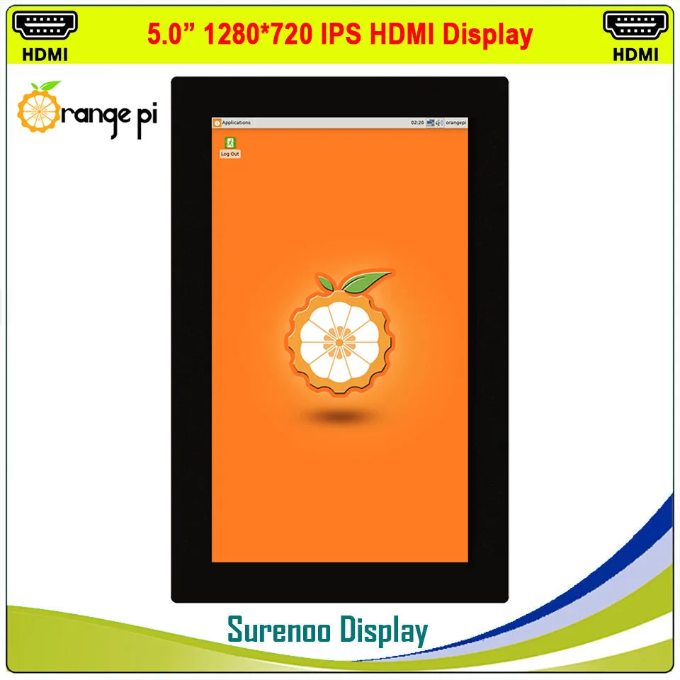 

5.0" 5 inch 1280*720 IPS Inner HDMI-Compatible HD LCD Module Monitor Display Screen USB Capacitive Touch Panel for RaspBerry Pi