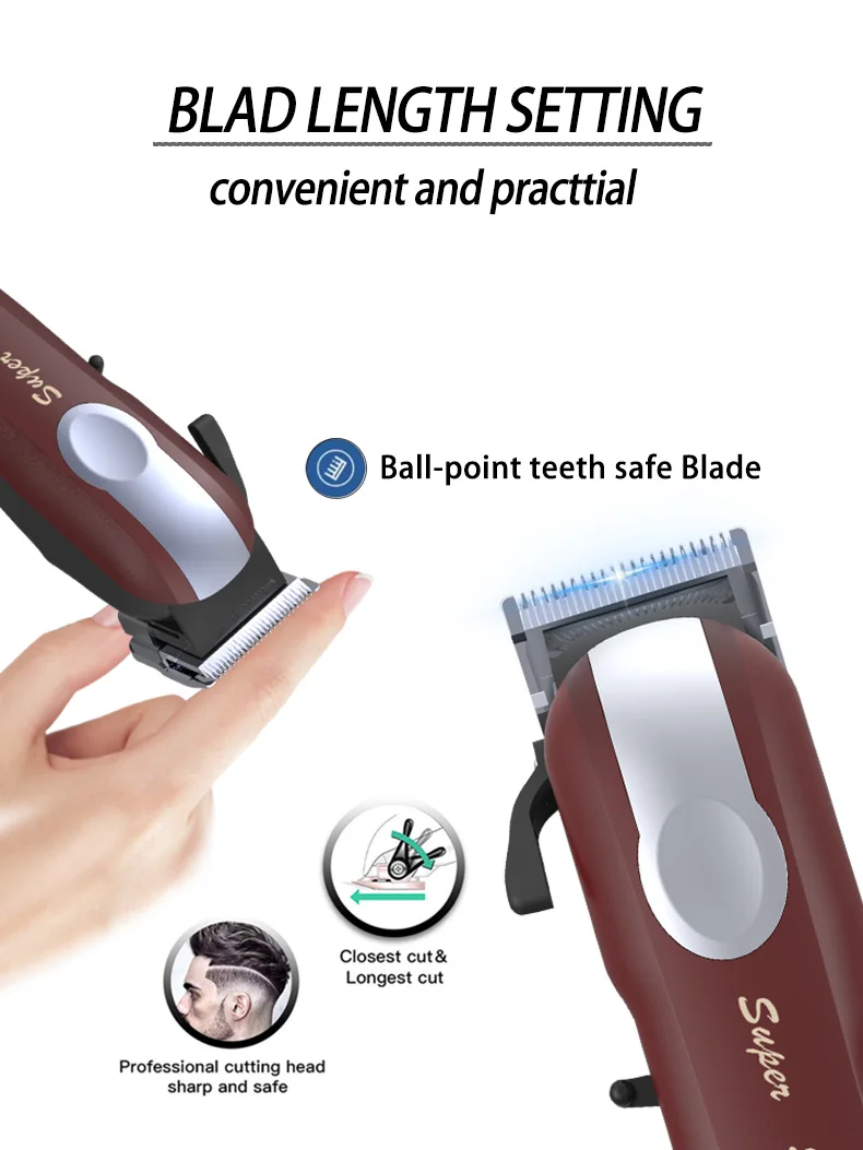 Magicful Professional Hair Clipper Lithium Battery USB Chargeable Trimmer LED Display Home Man Beard Shaver Hair Cutting Machine