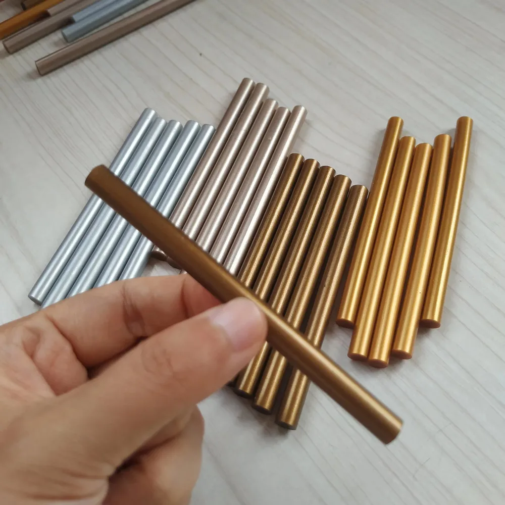 Imagem -04 - Metal Antigo Cola Quente Barras de Silicone para Arma Dourado Prateado Champanhe Bronze Cola Quente Faça Você Mesmo Selo de Cera 20 Peças Lote Cor de