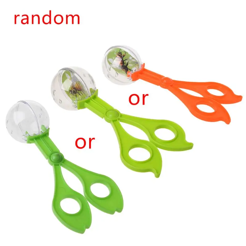 Plastic Insect Catcher Scissors Tongs Tweezers For Kids Children Toy Handy Drop Shipping