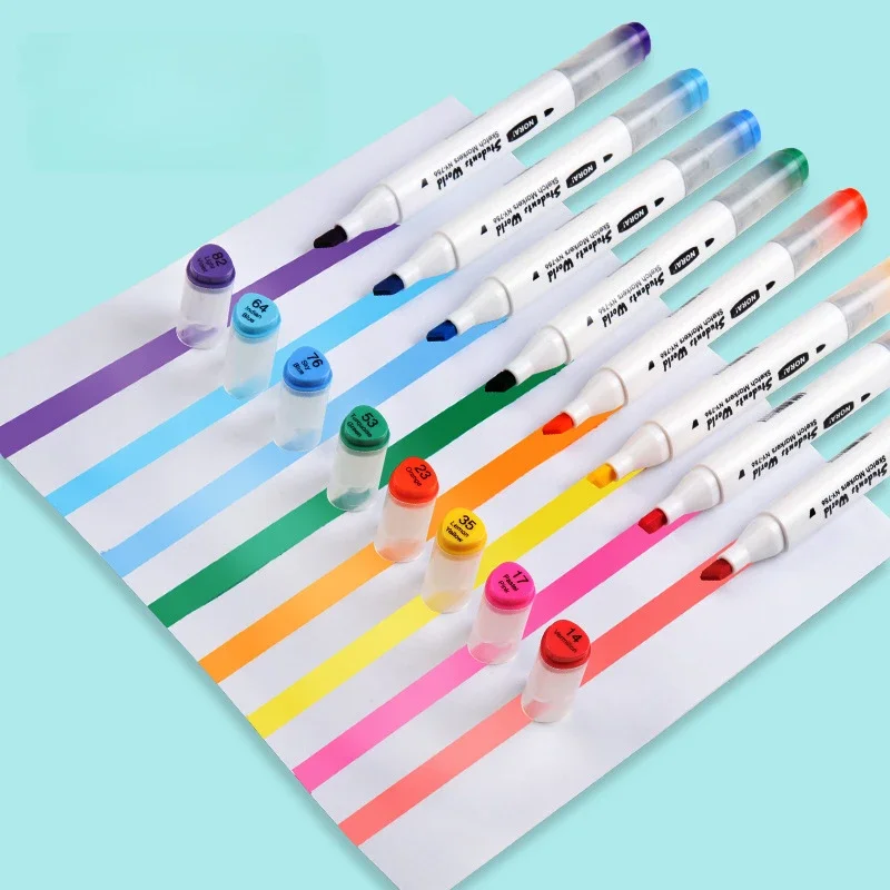 Rotulador de doble punta para estudiantes, pincel de arte, impermeable, Triangular, lavable, inodoro