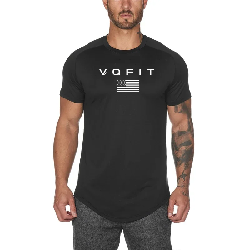 2025 Mesh Men Gym Sporting T Shirt Fitness Tights Sport  Mens Short Sleeve Running s Quick Dry Compression Tshirt