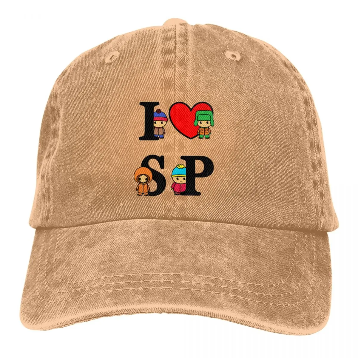 Summer Cap Sun Visor I Love SP Hip Hop Caps Southpark Cowboy Hat Peaked Hats