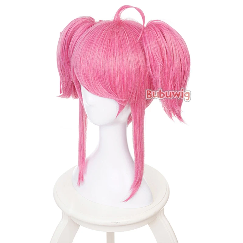 Bubuwig Synthetic Hair LOL Champion Lux Pink Ponytail Wig Women Medium Long Straight Cosplay Party Lolita Wigs Heat Resistant