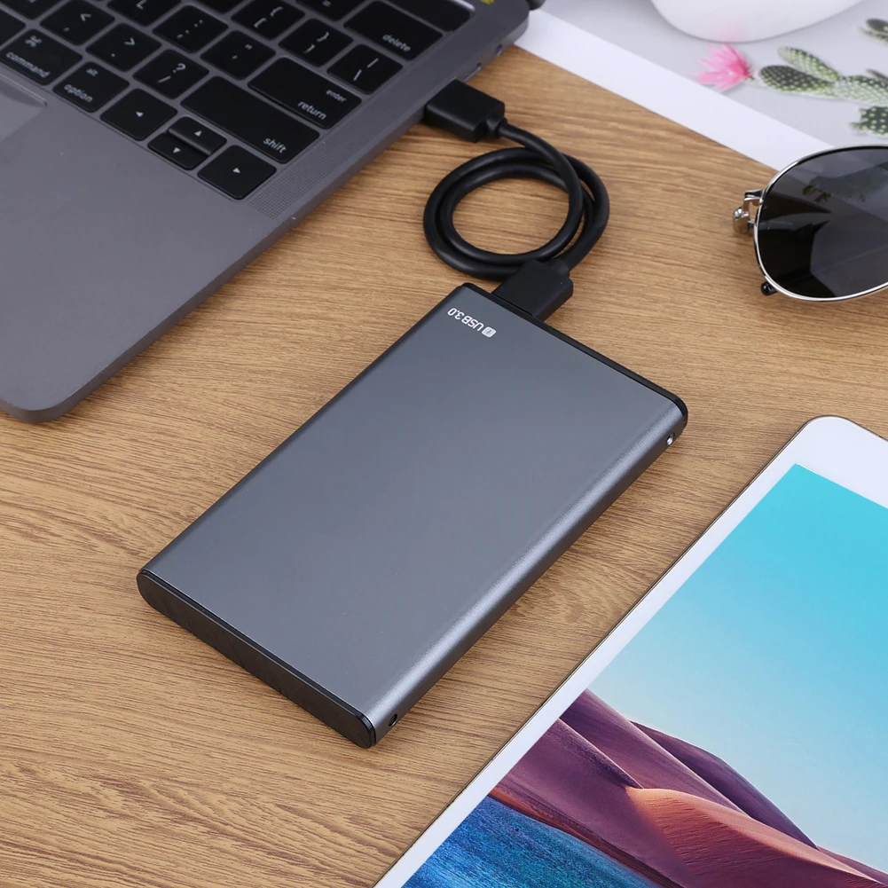 2.5in USB3.0 HDD تخزين التوصيل والتشغيل HDD الضميمة الخارجية سبائك الألومنيوم دعم لنظام التشغيل Windows XP 7/8/10/Vista/Linnux/ OS +
