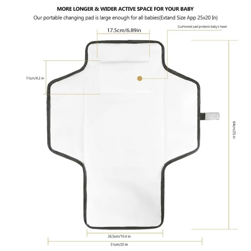 J15U Babyluierwisselstation Reisvriendelijke waterdichte mat Babycommode