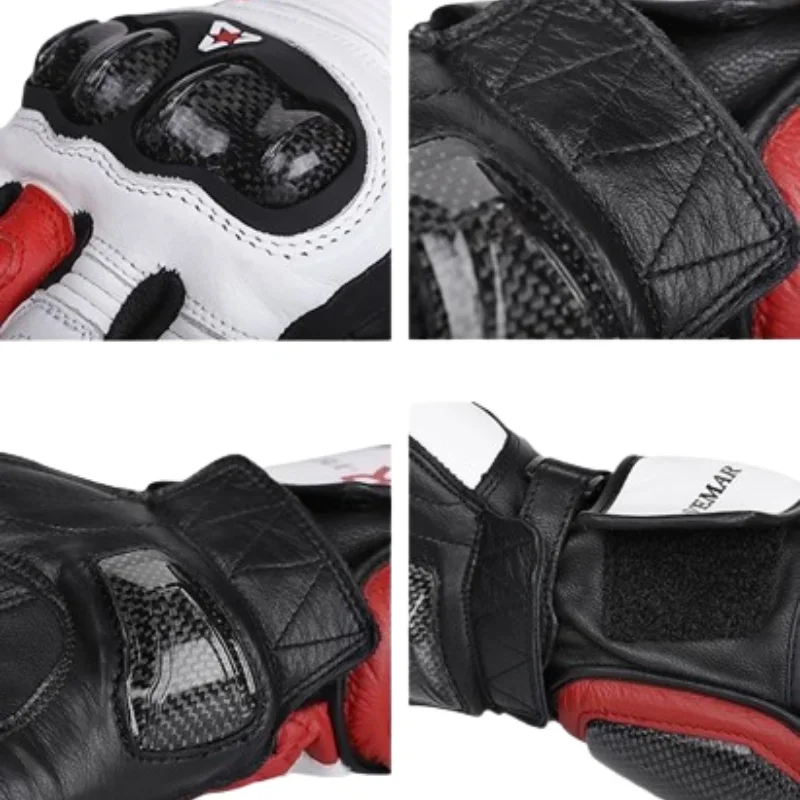 Motorcycle Gloves, Carbon Fiber Cold and Windproof Gloves, Long Winter Style, Touchable Mobile Phone, Competitive