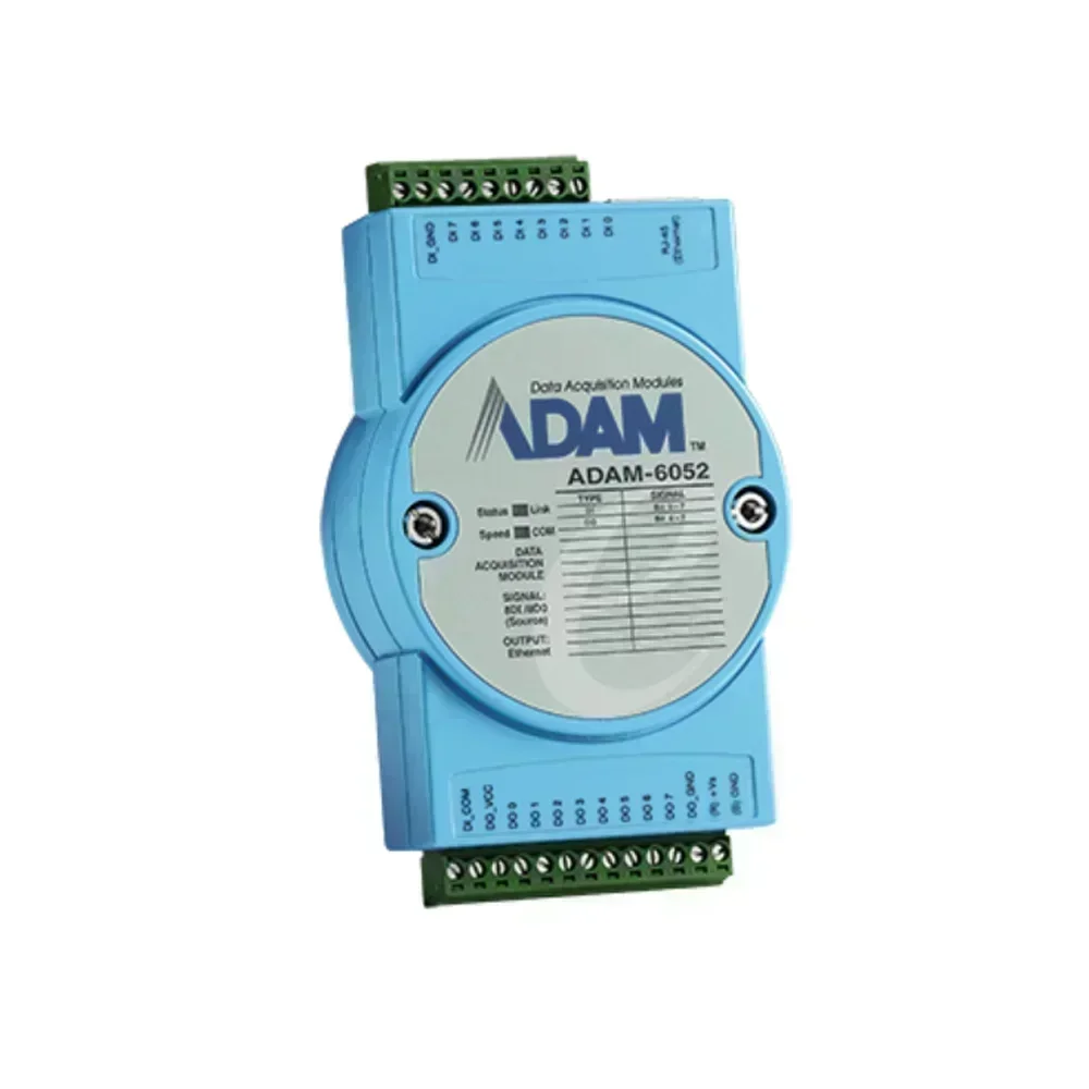 2026 جديد Advantech ADAM-6052 16-ch مصدر من نوع إيثرنت عن بعد معزول وحدات الإدخال/الإخراج الرقمية Modbus TCP
