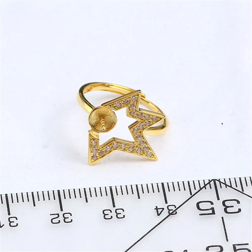 Solid S925 Sterling Silver Pearl Ring Settings Findings & Accessories  for Jewelry Making Bulk Wholesale Craft Supplies No Pearl