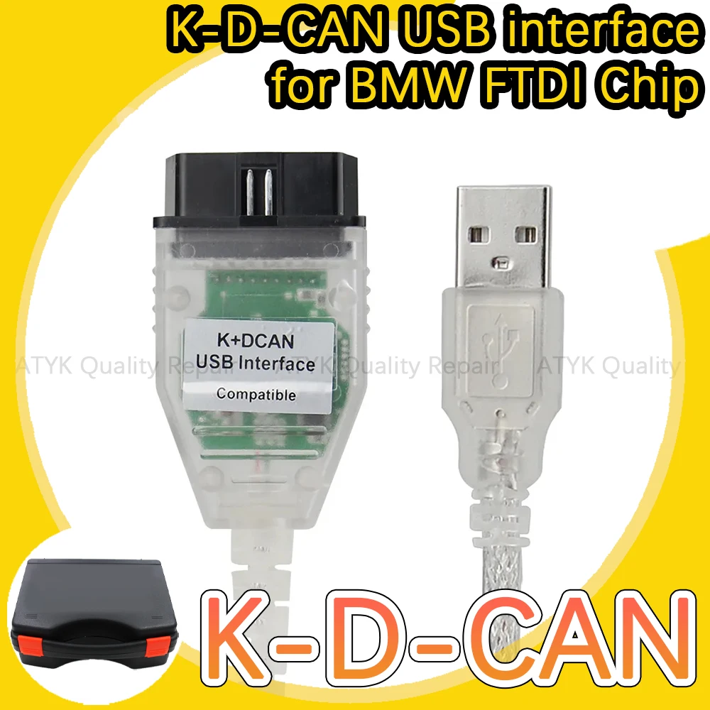 

obd2 scanner K-D-CAN USB interface for BMW FTDI Chip diagnostic pour voiture K D CAN tuning auto tool inspection tools new vci