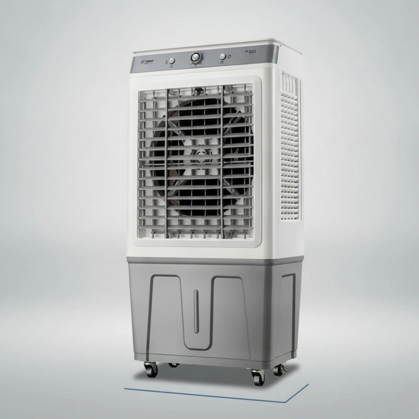 Evaporative Air Cooler with Wheels Wheeled Evaporative Air Cooler Three-Speed Oscillating for Workshop, Factory