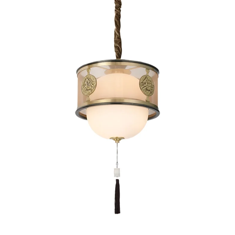 

New Chinese-style all-copper chandelier dining bar counter aisle entrance decoration modern lamps