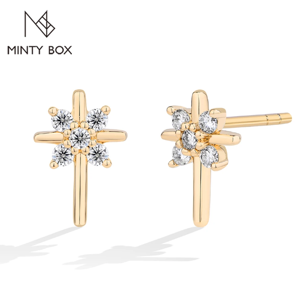 

MINTYBOX Star S925 Sterling Silver Moissanite Stud Earrings for Women Wedding Diamond Earring Luxury Fine Jewelry Gift For Her