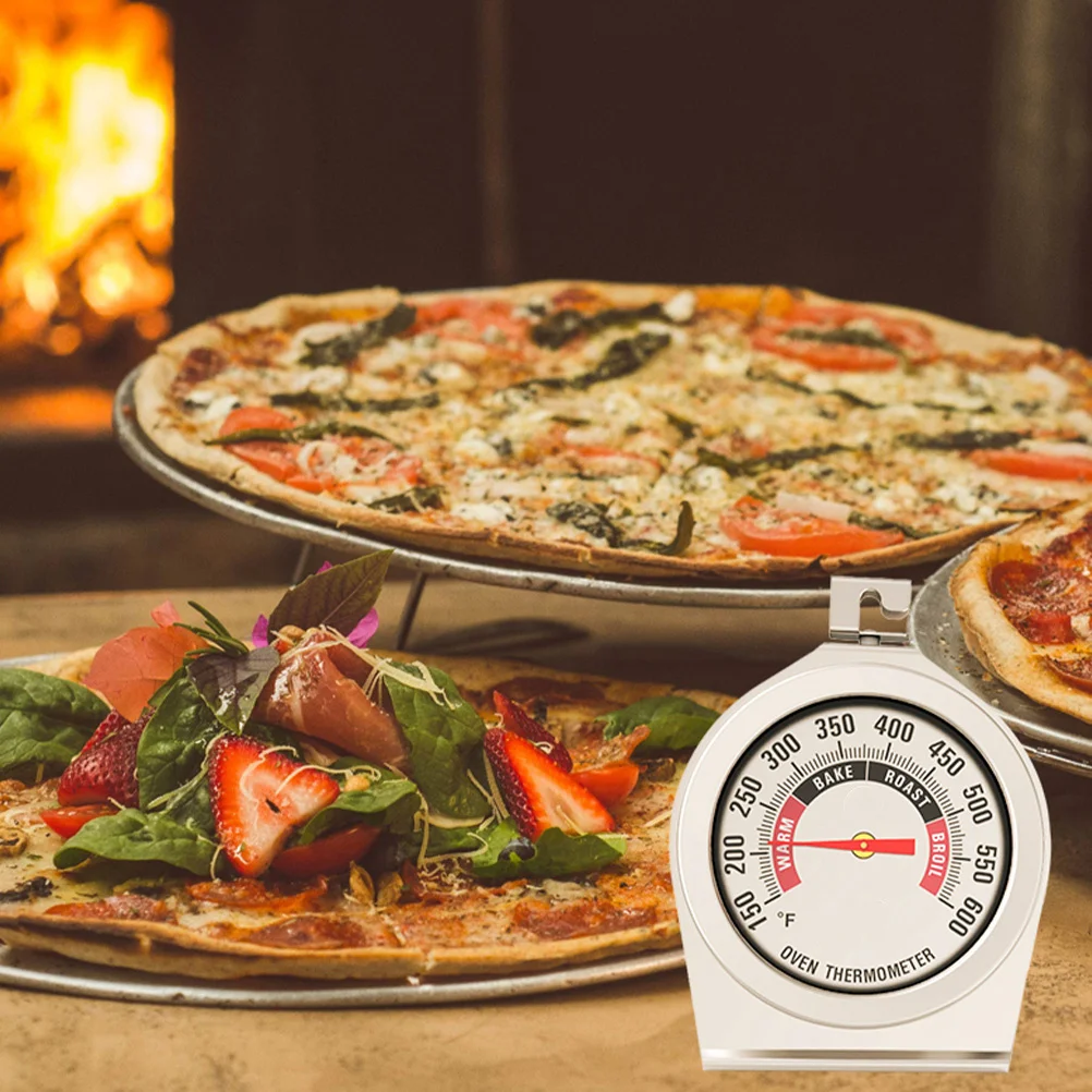Termometro per alimenti Termometro da cucina per forno in vetro in acciaio inossidabile Quadrante grande Misuratore di temperatura per cottura al forno per barbecue per uso domestico