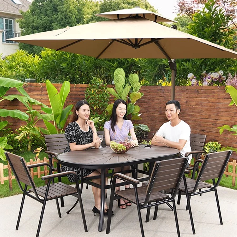 Patio Luxury Outdoor Furniture Set Backyard Nordic Waterproof Outdoor Furniture Home Wood Patio High Quality Moveis Jardim Chair