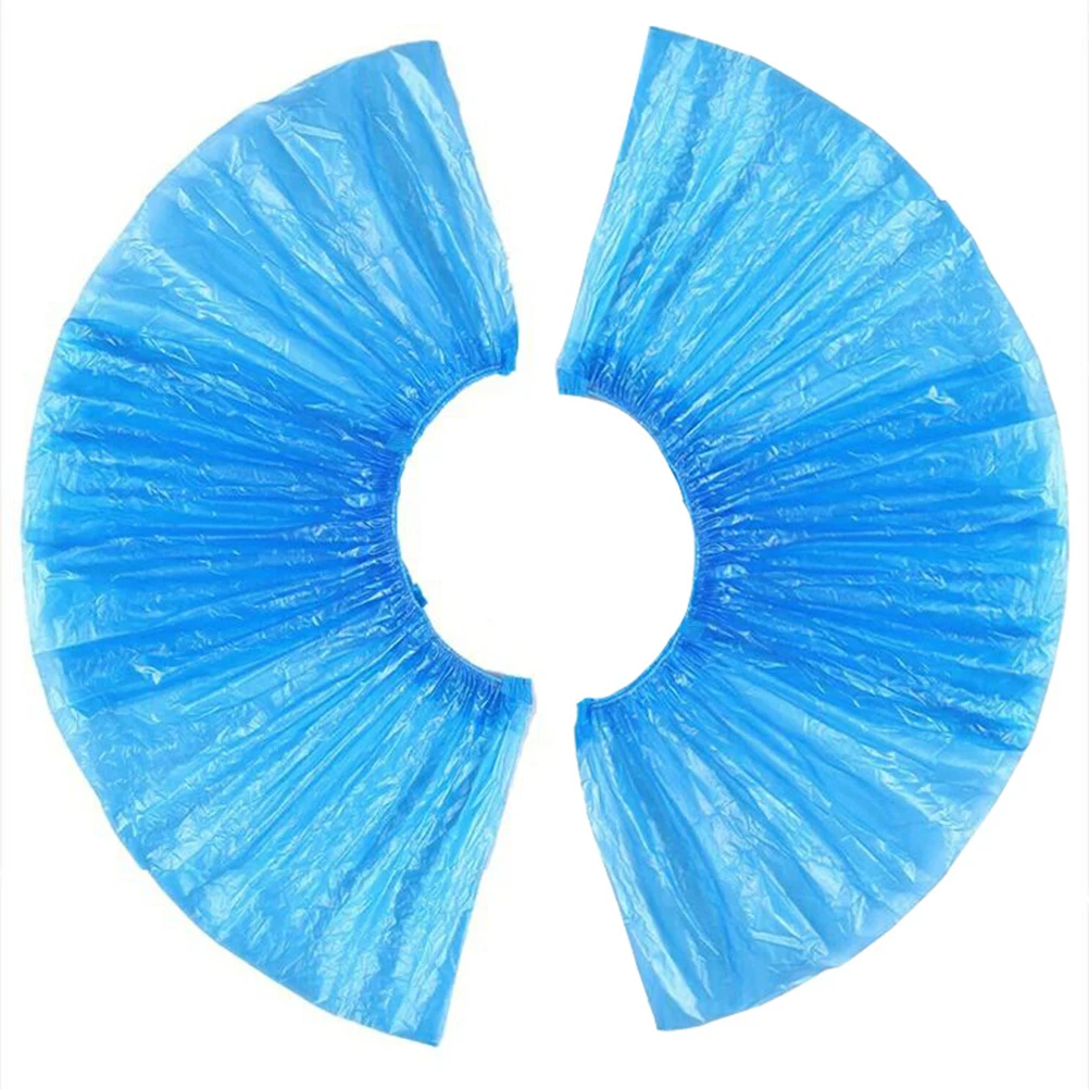 

200 Pcs Disposable Waterproof and Dustproof Shoe Cover Office Blue Booties Covers Household