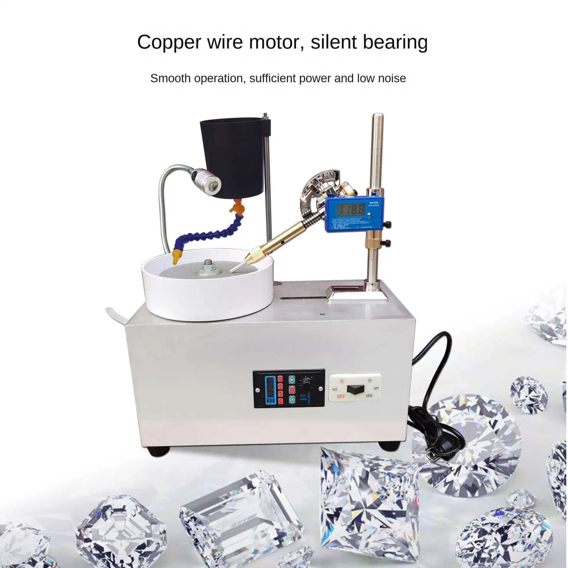 Jewelry Jade Polishing Angle Machine Flat Grinding Facet Mechanical Knife Grinding Seal Grinding Machine Digital Display