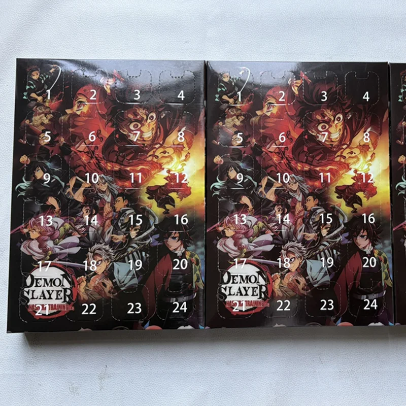 

В наличии НОВЫЙ 2D Demon Slayer Адвент-календарь Слепая коробка Рождественская елка Украшение Рождественский обратный отсчет Игрушки Подарки Акриловый кулон