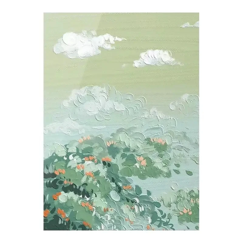 

Newest Floral Landscape Oil Painting,100% Handmade, Abstract Hanging Picture For Home, Living Room,Bedroom，Sofa Background Wall