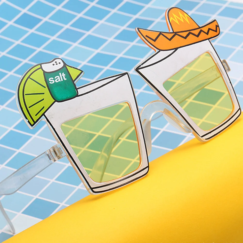 

2Pcs Cocktail Glass Funny Glasses Frame Party Props Decorative Spectacles Lightweight Cosplay Eyeglasses