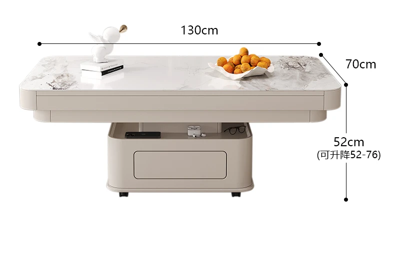 

Electric lift coffee table dining table dual-purpose