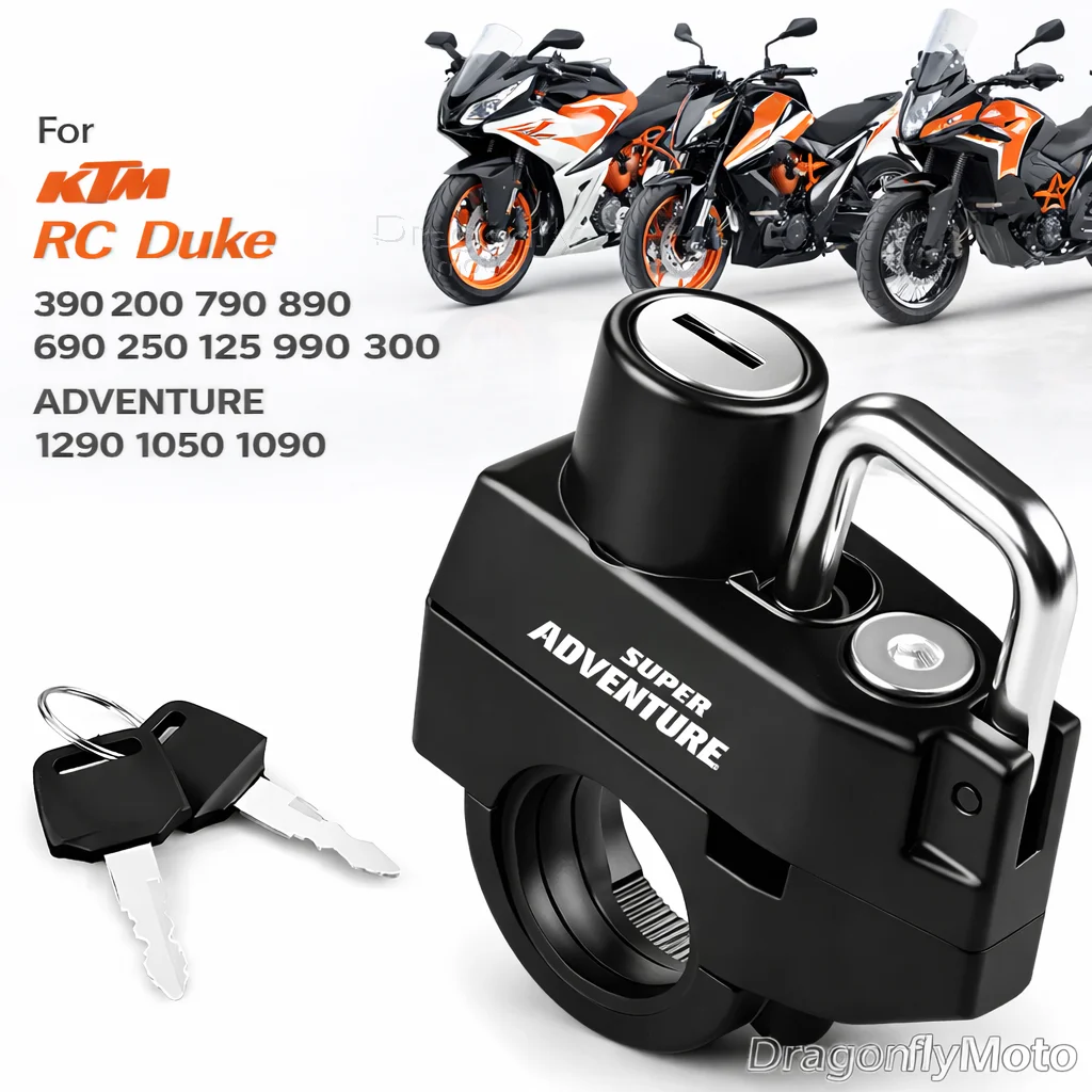 

Замок для мотоциклетного шлема для KTM RC Duke 390 200 790 890 690 250 125 990 300 Adventure 1290 1050 1090, противоугонный замок