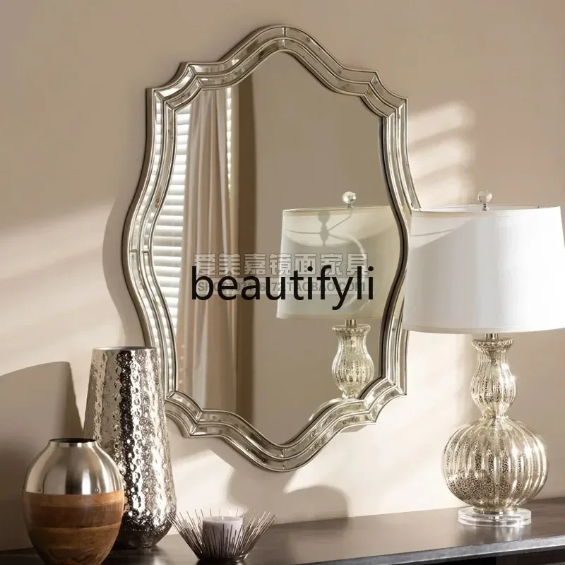 

customization simple bedroom special-shaped makeup mirror rhombus bathroom mirror wall hanging creative decorative mirror