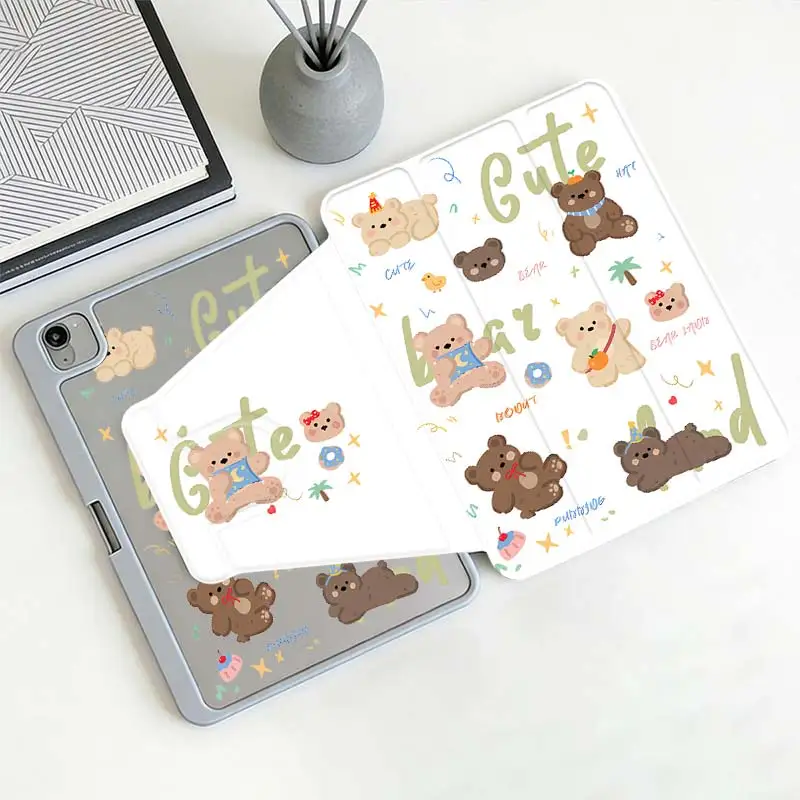 Tri-Fold 360° Rotation Smart Case For iPad A16 2025 11 Air11/13 iPad 10.2 7/8/9 4/5 10.9 10th IPad Mini6 8.3 Pro 10.5 Pro11
