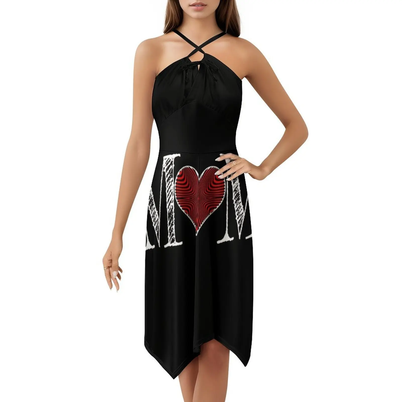 فستان بوهيمي عتيق على شكل قلب من Mom's بأكمام منتفخة أو بدون أكمام للنساء فستان أمي على شكل قلب وأعياد ميلاد للسيدات #5